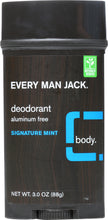 EVERY MAN JACK: Deodorant Stick Aluminum Free Signature Mint, 3 oz