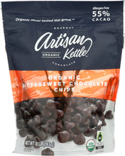 ARTISAN KETTLE: Morsels Organic Bittersweet Chocolate, 10 oz