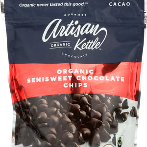 ARTISAN KETTLE: Morsels Organic Semisweet Chocolate, 10 oz