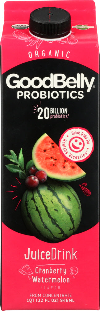 GOOD BELLY: Cranberry Watermelon Juice, 32 oz