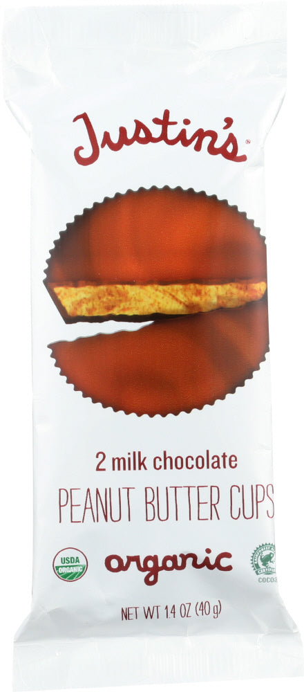 JUSTIN'S: Organic Peanut Butter Cups Milk Chocolate, 1.4 oz