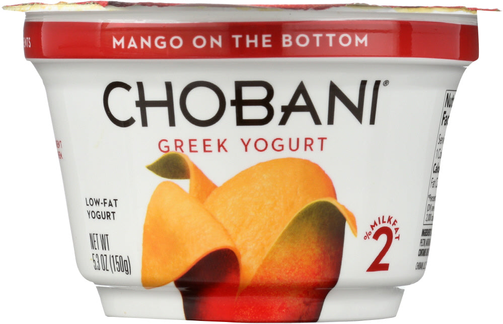 CHOBANI: Low-Fat Greek Yogurt Mango on the Bottom, 5.3 Oz