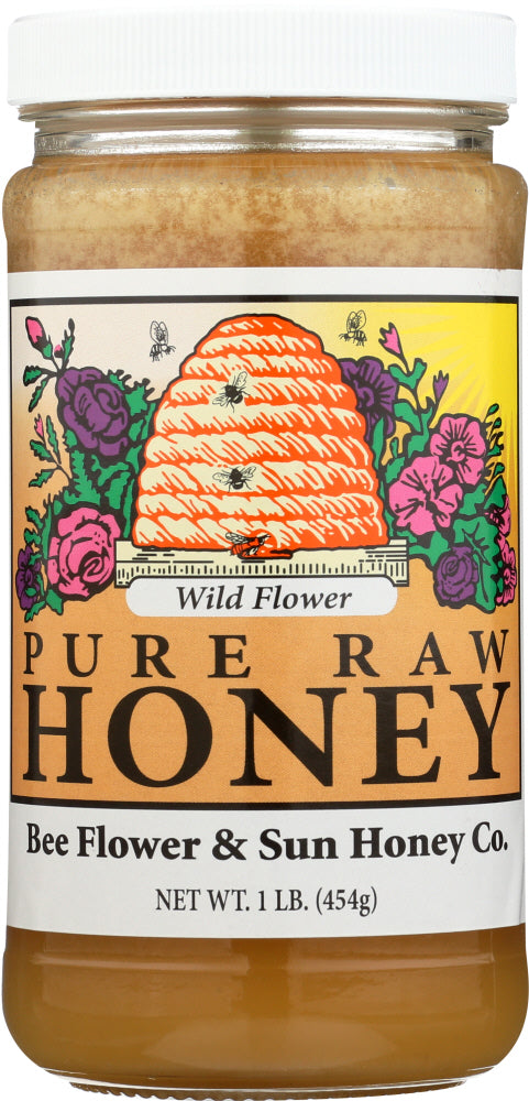 BEE FLOWER AND SUN HONEY: Wild Flower Honey, 16 oz