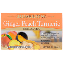 BIGELOW: Ginger Peach Turmeric Herbal Tea, 0.98 oz