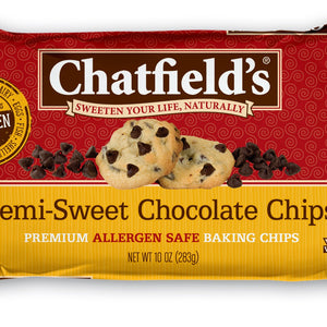 CHATFIELDS: Semi-Sweet Chocolate Chips, 10 oz