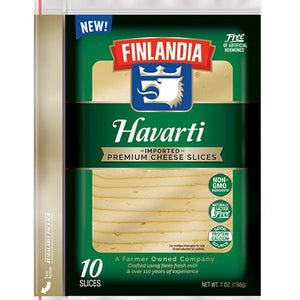 FINLANDIA CHEESE: Havarti Cheese Premium Slices, 7 oz