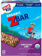 CLIF KID: ZBar Chocolate Chip 12 Bars, 15.24 oz