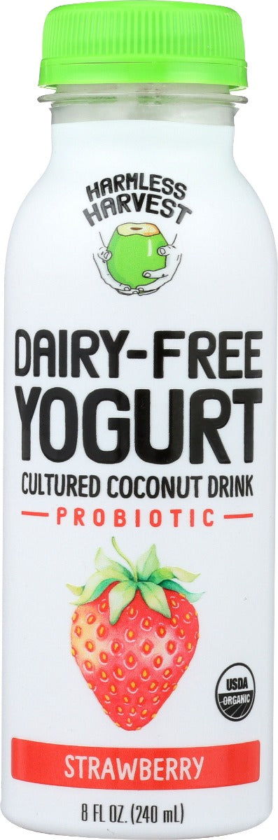 HARMLESS HARVEST: Dairy-Free Yogurt Drink Strawberry, 8 oz