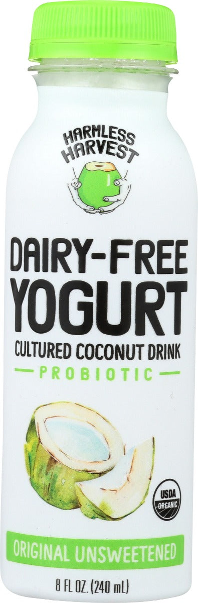 HARMLESS HARVEST: Dairy-Free Yogurt Drink Original Unsweetened, 8 oz