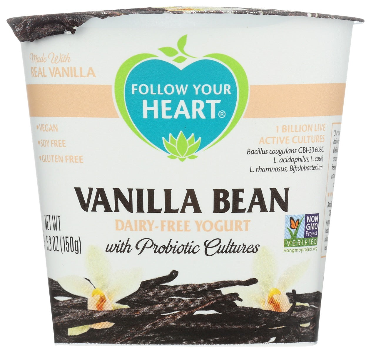 FOLLOW YOUR HEART: Vanilla Bean Dairy-Free Yogurt, 5.3 oz