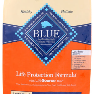 BLUE BUFFALO: Life Protection Formula Large Breed Adult Dog Food Chicken and Brown Rice Recipe, 15 lb