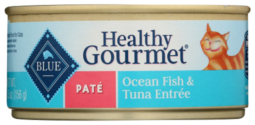 BLUE BUFFALO: Healthy Gourmet Adult Cat Food Ocean Fish and Tuna Entrée, 5.50 oz