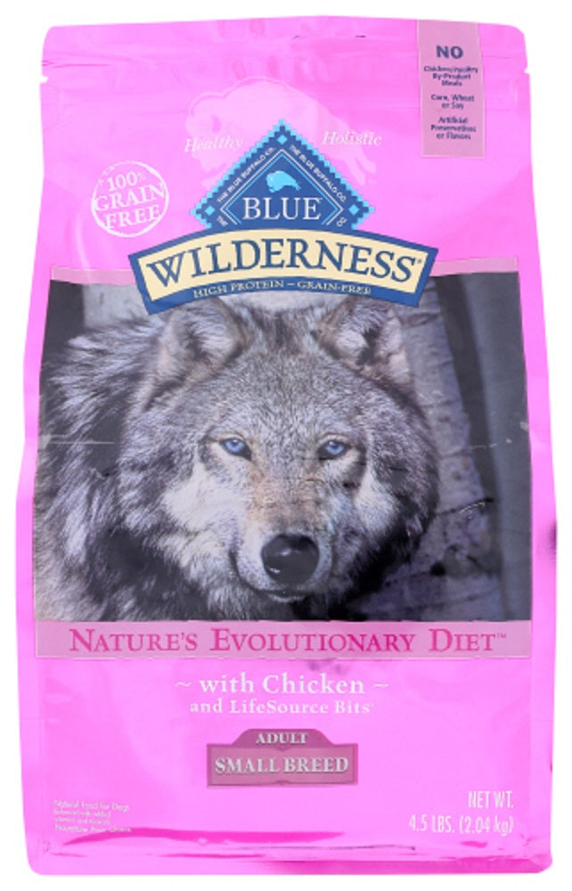BLUE BUFFALO: Wilderness Adult Small Breed Dog Food Chicken Recipe, 4.50 lb