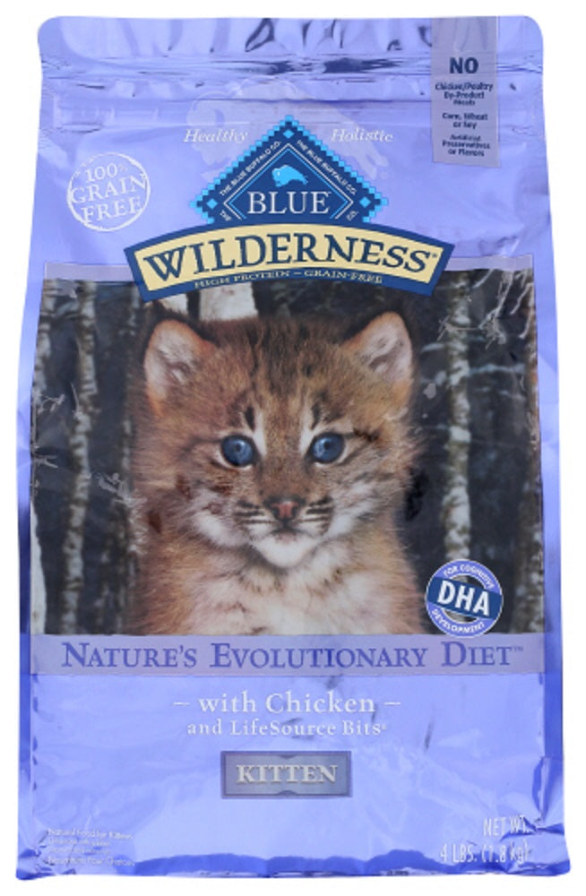 BLUE BUFFALO: Wilderness Kittens Chicken Recipe, 4 lb