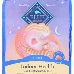 BLUE BUFFALO: Indoor Health Adult Cat Food Chicken and Brown Rice Recipe, 10 lb