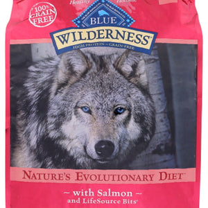 BLUE BUFFALO: Wilderness Adult Dog Food Salmon Recipe, 11 lb