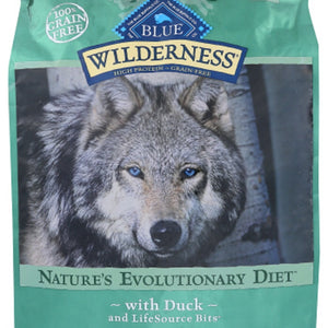 BLUE BUFFALO: Wilderness Adult Dog Food Duck Recipe, 11 lb