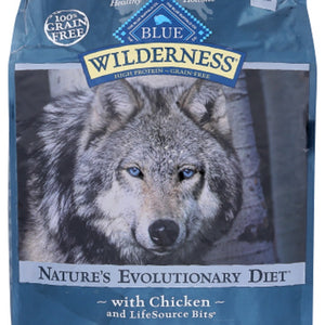 BLUE BUFFALO: Wilderness Adult Dog Food Chicken Recipe, 11 lb