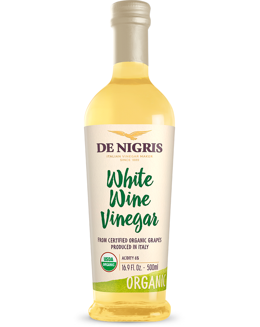 DE NIGRIS: Vinegar Wine White Organic, 16.9 oz